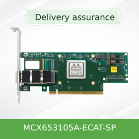 Mellanox MCX653105A-ECAT-SP Single-Port 100Gb/s InfiniBand Ethernet Dual-Protocol Intelligent NIC with PCIe4.0 x16 Support