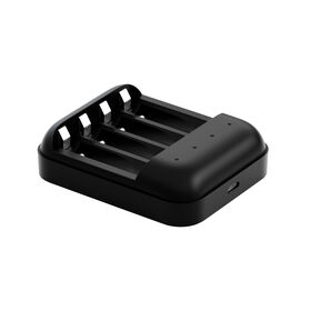 Cargador rápido y económico de 1.5V con 4 ranuras para baterías de iones de litio con indicador LED para baterías recargables AA y AAA de 1.5V