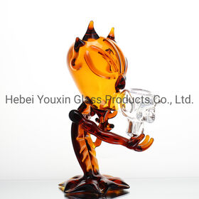 Mini Bubbler Wasserpfeife mit individueller menschlicher Form für Dabs