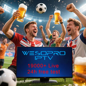 Suscripción IPTV Wesopro Platimum de 12 meses con prueba gratuita, lista de reproducción M3u, servidor IPTV mundial, panel de revendedor para Smart TV Samsung