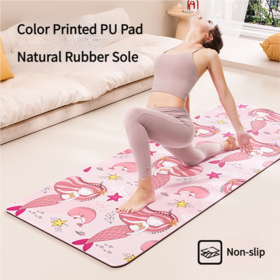 Precio al por mayor Colchoneta de Pilates Fabricante Profesional Antideslizante Alta Calidad Logotipo Personalizado Impresión en Color Colchoneta de Yoga de Goma Pu