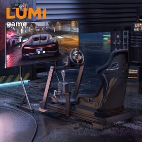 LRS16-BS03 Adjustable Sim Racing Cockpit Race Stand Aluminum Car Driving Simulator Frame Sim Rig for PC F1 G29 Racing Game Setup