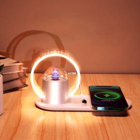 K13 3 in 1 mobile wireless charger with cartoon IP and night light