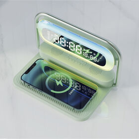 M11 4 in 1 mobile Wireless charger with Colorful night lights , Bluetooth speaker , Clock alarm