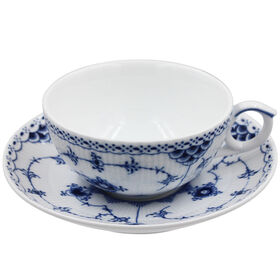 Wholesale OEM Chinese Traditional Blue-White Porcelain Coffee Cup and Saucer for Latt Cappuccino Set for Home and Office Free Lead