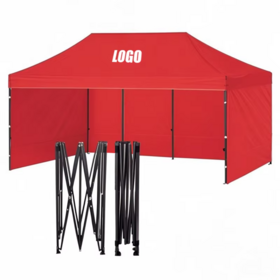 Tente Pliante Publicitaire 3x6 Imperméable de Haute Qualité, Tente Barnum en Tissu Oxford pour Salon Commercial, Vente Chaude