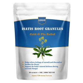 Suplemento Herbal en Granulado de Raíz de Isatis para Alivio de Resfriados y Problemas Respiratorios