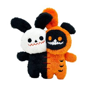 Halloween-Plüschtiere, niedliche zweiköpfige Geisterhasen, Weihnachtsdekoration