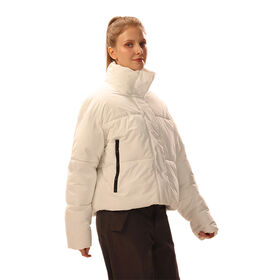 Customized winter outdoor waterproof school team skiing quilted environmentally friendly women's jacket women's quilted down jacke