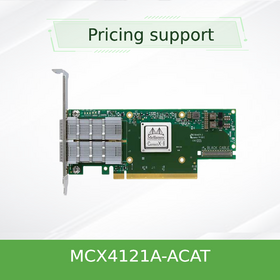 Mellanox ConnectX-4 MCX4121A-ACAT بيع بالجملة، بطاقة شبكة PCIe SFP28 ثنائية المنفذ 25 جيجابت إيثرنت، تدعم SR-IOV للحوسبة السحابية الافتراضية HPC SDS