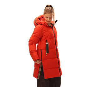 Winter Zipper Warm Fluffy Women's Winter Jacket Coat Medium length Coat