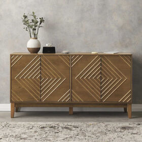 Modernes Sideboard aus Holz im Antik-Design mit Türen, Eingangssideboard für Wohnzimmermöbel