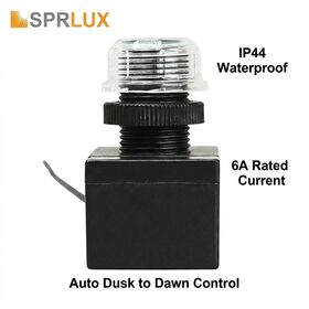 Photocell Light Sensor for Outdoor Lighting Hard-Wired Post with Delay Function Automatic Dusk to Dawn -Saving Black