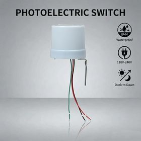 IP44 Waterproof Photoelectric Switch 110-240V Automatic Dusk to Dawn Light Sensor Switch for Outdoor Street Light Garden Lamp