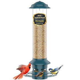 Hot Sale Garden Hanging Seed Feeder Easily Beat Squirrels Attracting Finch Cardinal Metal Squirrel Proof Bird Feeders