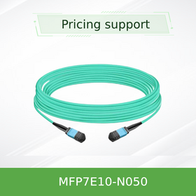 High-Density MFP7E10-N050 Low-Loss 50m OM4/OM5 MPO Breakout Cable with APC Polish and IEC-Compliant Keying
