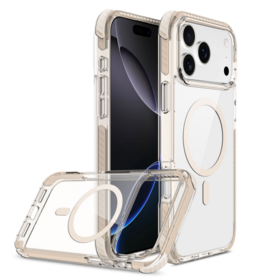 New Design Transparent Clear Magnetic Trend Case for iPhone 17 18 Pro Mobile Phone Cover yellow with Magsafe