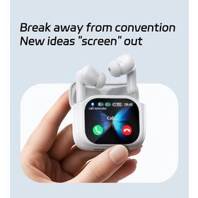 Headphone TWS ANC LX50 OEM Fashion Terbaru dengan Layar Sentuh LCD Penuh Warna, Earbud TWS ANC, Headphone Nirkabel Tahan Air