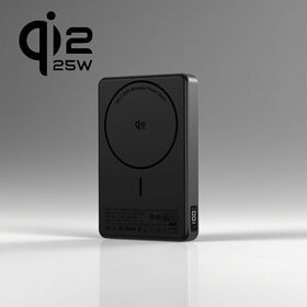 بنك طاقة شاحن لاسلكي مغناطيسي Qi2.2 محمول من سبائك الألومنيوم الجديد، 10000 مللي أمبير في الساعة، 25 وات لهاتف iPhone
