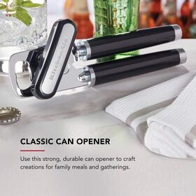 Pembuka Botol Multifungsi Klasik Baja Tahan Karat dengan Gagang Ergonomis Lembut untuk Peralatan Dapur - Pembuka Kaleng Botol Bir Logam Pemotong