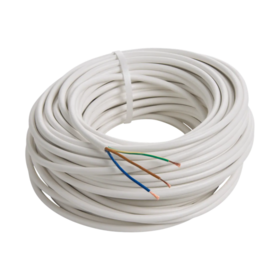 White Flex 1.0mm 3 Core 2183Y Round Flexible Wire Electrical Wiring Cable Power Lighting 3x1mm2 Copper PVC Sheath