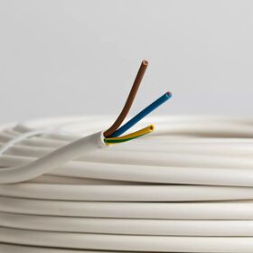 3 Core WHITE PVC Flex Cable Round Electric Wire 1.5mm2 Copper Power Cable Sockets 3183Y H05VV-F for various industrial