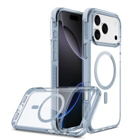 High quality Transparent Clear Magnetic Trend Case for iPhone 17 18 Pro Mobile Phone Cover blue with Magsafe