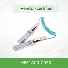Novo Cabo Ethernet AOC de 100Gbps MFA1A00-C050 Original QSFP28 LSZH 50m - Cabo de Rede de Fibra Óptica de Alta Velocidade
