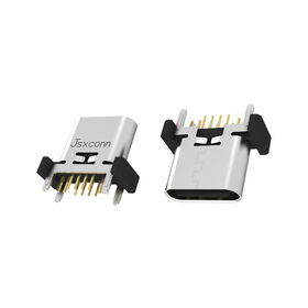 Conector hembra vertical DIP tipo C USB de 16 pines de alto rendimiento, receptáculo vertical tipo C DIP H=8.8