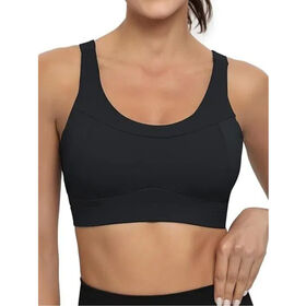 Tank Top Gym Elastis Kustom, Bra Olahraga Lari untuk Wanita, Pakaian Aktif Penopang Tinggi, Bra Olahraga High Impact
