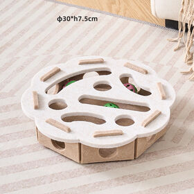 Puzzle pour Chat et Jouet d'Éveil en Feutre, Balle Grelot pour Chat