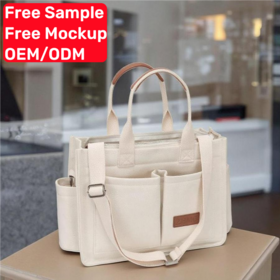 Factory Price Purse Work Laptop Book Pocket Handbags Nurse College Gift Crossbody Canvas Travel Tote Bag for Women