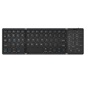 Faltbare Bluetooth-Tastatur mit Full-Size-Touchpad, tragbar, kabellos, ultradünn, Taschenformat, USB-C-aufladbar für Tablet-Laptop