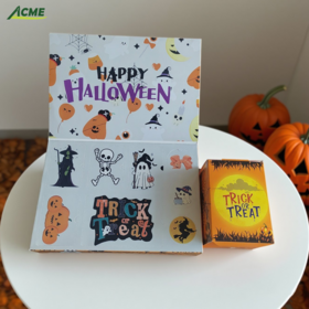 Boîte de Calendrier de l'Avent en Carton Lumineux Personnalisable de 8 Jours 2025 Boîte Cadeau Surprise Compte à Rebours Halloween