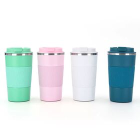 Double Stainless Steel 304 Coffee Thermos Mug Leak-Proof Non-Slip Car Vacuum Flask Travel Thermal Cup Water Bottle