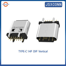 Conector Hembra USB C 14P Directo de Fábrica para Datos y Carga de Teléfono, Adaptador Universal para Coche, Venta al por Mayor a Precio Especial de Fábrica