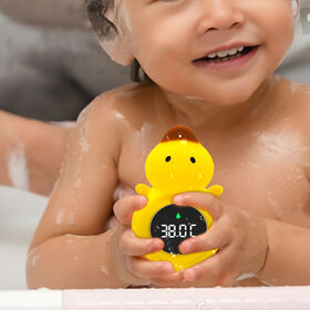 Thermomètre de Bain Bébé et Thermomètre d'Ambiance - Sans BPA, Numérique, Flottant, Cadeau de Naissance Idéal