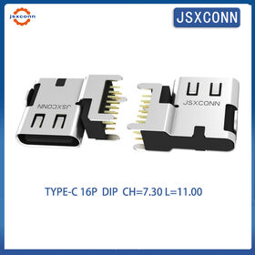 Factory Direct 16P Vertical DIP Connector, CH=7.3mm, L=11.0mm - Fast Charging Connector for Mobile Phones and Data Cables