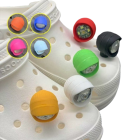 Clip-On Shoe Headlamps for Vented Footwear | Battery LED Lights for Hiking & Camping Safety