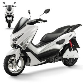 Moto Électrique Blanche avec Moteur à Couple Élevé et Freins à Disque Hydrauliques pour Déplacements Urbains