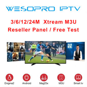 M3u IPTV Subscription World IPTV Box with 4K Live Channels Subscription IPTV 1-3-6-12 months support Reseller Panel