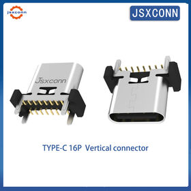 Venta directa de fábrica, calidad garantizada 16P USB tipo C SMT vertical, precio al por mayor