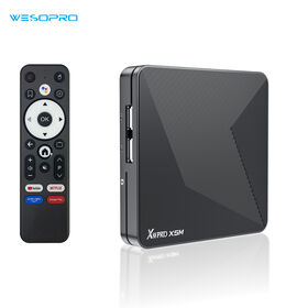 S905X5M Quad Core Android TV Box 14.0 with Dual Band WIFI 2GB RAM 16GB Storage for Enhanced IPTV Subscription Streaming