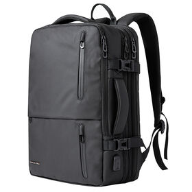 Mochila de Viagem Unissex com Logotipo Personalizado de Fábrica para Negócios, Mochila Extensível para Laptop de 35L para Homem com USB