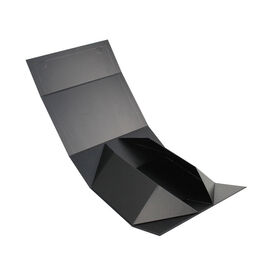 Boîte cadeau magnétique en gros avec logo personnalisé, boîte noire pliante, boîte d'expédition en papier pour emballage cadeau