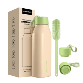 Nouvelle Conception Logo Personnalisé Bouteille Isotherme Carrée Bouteilles d'Eau Réutilisables à Double Paroi