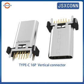Factory Direct Sale, Quality Guaranteed USB Type C 16P Connector, H=16.5/17.5/18.5 mm, Bulk Order Discounts Available