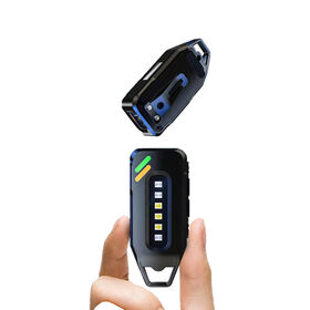 Mini Linterna Recargable de Llavero EDC, Antorcha LED de Bolsillo con 9 Modos, Impermeable, Carga Tipo C y Base Magnética