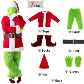 Vionmi Disfraz De Navidad Para Hombre, Traje De Papá Noel Ad | Envío Gratis