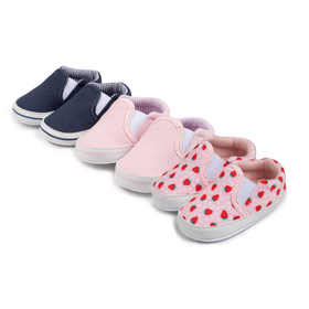Nouveau printemps et automne 0-1 an enfant en bas âge chaussures bébé chaussures antidérapantes à semelles souples mocassins une jambe chaussures en toile